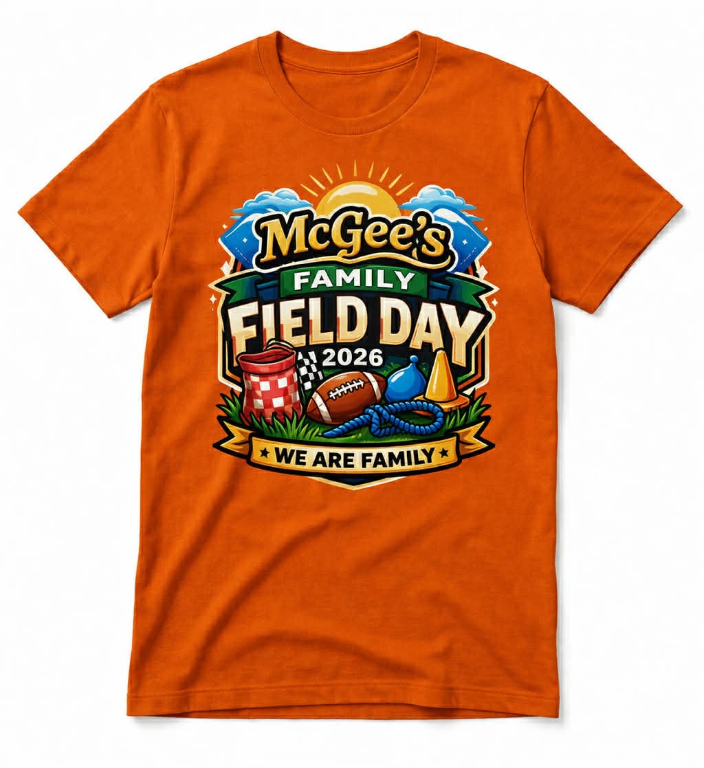 McGee's Family Field Day Adult T-Shirt S-XL